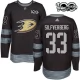 Miesten Anaheim Ducks Jakob Silfverberg 33 Pelipaita 1917-2017 100th Anniversary Patch Musta Authentic