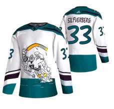 Miesten Anaheim Ducks Jakob Silfverberg 33 Pelipaita 2020-21 Reverse Retro Valkoinen Authentic