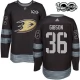 Miesten Anaheim Ducks John Gibson 36 Pelipaita 1917-2017 100th Anniversary Patch Musta Authentic