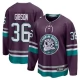 Miesten Anaheim Ducks John Gibson 36 Pelipaita 30th Anniversary Violetti Premier Breakaway Vaihtoehtoinen