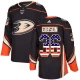 Miesten Anaheim Ducks John Gibson 36 Pelipaita USA Flag Fashion Musta Authentic