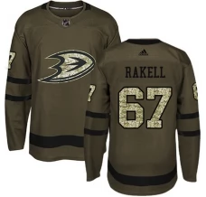 Miesten Anaheim Ducks Rickard Rakell 67 Pelipaita Camo Green Authentic
