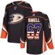 Miesten Anaheim Ducks Rickard Rakell 67 Pelipaita USA Flag Fashion Musta Authentic