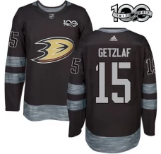 Miesten Anaheim Ducks Ryan Getzlaf 15 Pelipaita 1917-2017 100th Anniversary Patch Musta Authentic