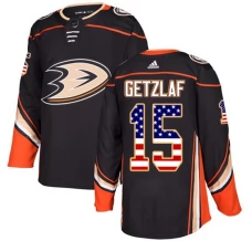 Miesten Anaheim Ducks Ryan Getzlaf 15 Pelipaita USA Flag Fashion Musta Authentic