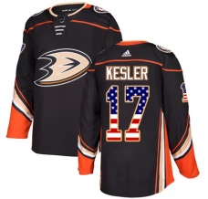 Miesten Anaheim Ducks Ryan Kesler 17 Pelipaita USA Flag Fashion Musta Authentic