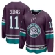 Miesten Anaheim Ducks Trevor Zegras 11 Pelipaita 30th Anniversary Violetti Premier Breakaway Vaihtoehtoinen