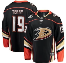 Miesten Anaheim Ducks Troy Terry 19 Pelipaita Musta Breakaway Koti