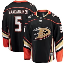 Miesten Anaheim Ducks Urho Vaakanainen 5 Pelipaita Musta Premier Breakaway Koti