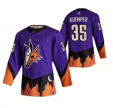 Miesten Arizona Coyotes Darcy Kuemper 35 Pelipaita 2020-21 Reverse Retro Violetti Authentic
