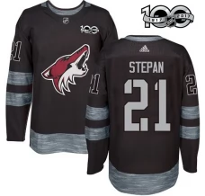 Miesten Arizona Coyotes Derek Stepan 21 Pelipaita 1917-2017 100th Anniversary Patch Musta Authentic
