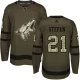 Miesten Arizona Coyotes Derek Stepan 21 Pelipaita Camo Green Authentic