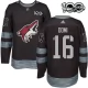 Miesten Arizona Coyotes Max Domi 16 Pelipaita 1917-2017 100th Anniversary Patch Musta Authentic