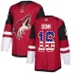 Miesten Arizona Coyotes Max Domi 16 Pelipaita USA Flag Fashion Punainen Authentic