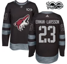 Miesten Arizona Coyotes Oliver Ekman-Larsson 23 Pelipaita 1917-2017 100th Anniversary Patch Musta Authentic