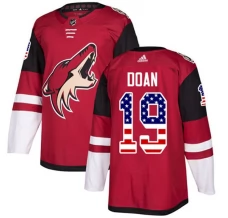 Miesten Arizona Coyotes Shane Doan 19 Pelipaita USA Flag Fashion Punainen Authentic