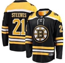 Miesten Boston Bruins Alex Steeves 21 Pelipaita Musta Breakaway Koti
