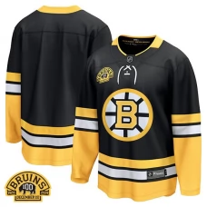 Miesten Boston Bruins Blank Pelipaita 100th Anniversary Patch Musta Premier Breakaway Vaihtoehtoinen