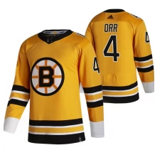 Miesten Boston Bruins Bobby Orr 4 Pelipaita 2020-21 Reverse Retro Keltainen Authentic