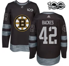 Miesten Boston Bruins David Backes 42 Pelipaita 1917-2017 100th Anniversary Patch Musta Authentic