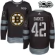 Miesten Boston Bruins David Backes 42 Pelipaita 1917-2017 100th Anniversary Patch Musta Authentic