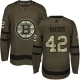 Miesten Boston Bruins David Backes 42 Pelipaita Camo Green Authentic