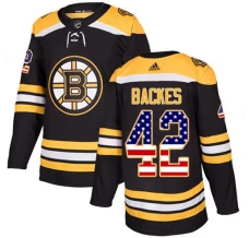 Miesten Boston Bruins David Backes 42 Pelipaita USA Flag Fashion Musta Authentic
