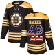 Miesten Boston Bruins David Backes 42 Pelipaita USA Flag Fashion Musta Authentic