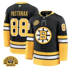 Miesten Boston Bruins David Pastrnak 88 Pelipaita 100th Anniversary Patch Musta Premium Vaihtoehtoinen