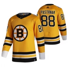 Miesten Boston Bruins David Pastrnak 88 Pelipaita 2020-21 Reverse Retro Keltainen Authentic