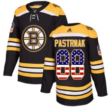 Miesten Boston Bruins David Pastrnak 88 Pelipaita USA Flag Fashion Musta Authentic