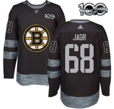 Miesten Boston Bruins Jaromir Jagr 68 Pelipaita 1917-2017 100th Anniversary Patch Musta Authentic