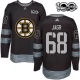 Miesten Boston Bruins Jaromir Jagr 68 Pelipaita 1917-2017 100th Anniversary Patch Musta Authentic