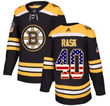 Miesten Boston Bruins Tuukka Rask 40 Pelipaita USA Flag Fashion Musta Authentic