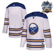 Miesten Buffalo Sabres Blank Pelipaita 2018 Winter Classic Patch Valkoinen Authentic