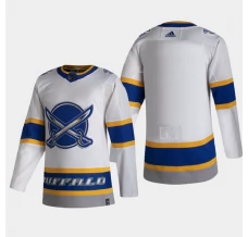 Miesten Buffalo Sabres Blank Pelipaita 2020-21 Reverse Retro Valkoinen Authentic
