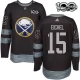 Miesten Buffalo Sabres Jack Eichel 15 Pelipaita 1917-2017 100th Anniversary Patch Musta Authentic