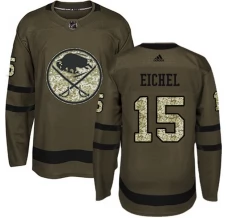 Miesten Buffalo Sabres Jack Eichel 15 Pelipaita Camo Green Authentic