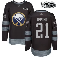 Miesten Buffalo Sabres Kyle Okposo 21 Pelipaita 1917-2017 100th Anniversary Patch Musta Authentic