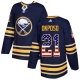Miesten Buffalo Sabres Kyle Okposo 21 Pelipaita USA Flag Fashion Navy Authentic