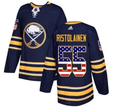 Miesten Buffalo Sabres Rasmus Ristolainen 55 Pelipaita USA Flag Fashion Navy Authentic