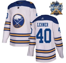Miesten Buffalo Sabres Robin Lehner 40 Pelipaita 2018 Winter Classic Patch Valkoinen Authentic