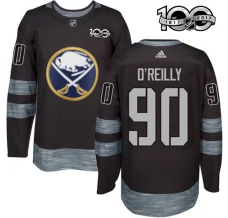 Miesten Buffalo Sabres Ryan O'Reilly 90 Pelipaita 1917-2017 100th Anniversary Patch Musta Authentic