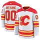 Miesten Calgary Flames Custom Pelipaita Valkoinen Premium Vieras