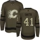 Miesten Calgary Flames Mike Smith 41 Pelipaita Camo Green Authentic