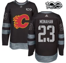 Miesten Calgary Flames Sean Monahan 23 Pelipaita 1917-2017 100th Anniversary Patch Musta Authentic