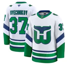 Miesten Carolina Hurricanes Andrei Svechnikov 37 Pelipaita Throwback Valkoinen Premium Vaihtoehtoinen