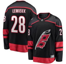 Miesten Carolina Hurricanes Brendan Lemieux 28 Pelipaita Musta Premier Breakaway Koti