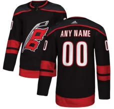 Miesten Carolina Hurricanes Custom Pelipaita 2018-19 Musta Authentic