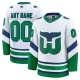Miesten Carolina Hurricanes Custom Pelipaita Whalers Throwback Valkoinen Premium Vaihtoehtoinen